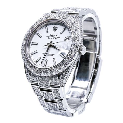 womens iced out rolex watch|Rolex datejust iced out 41mm.